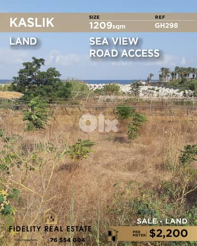 Land for sale in Kaslik GH298 أرض للبيع في كسليك