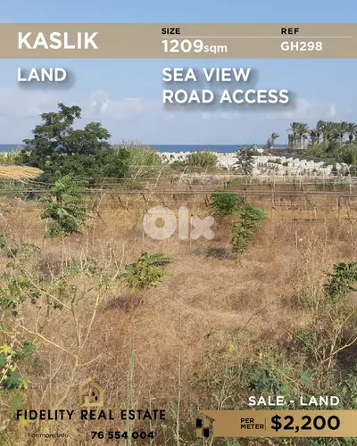 Land for sale in Kaslik GH298 أرض للبيع في كسليك