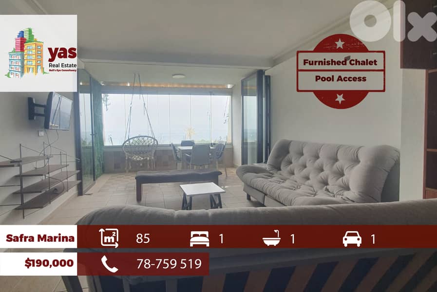 Safra Marina 85m2 | Furnished Chalet | Pool Access | Calm Area |ABA/KS 0