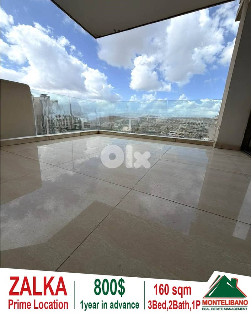 160 sqm Apartment For Rent in Zalka زلقا 0