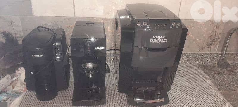 3 coffee machine/٣ مكنات قهوة 0