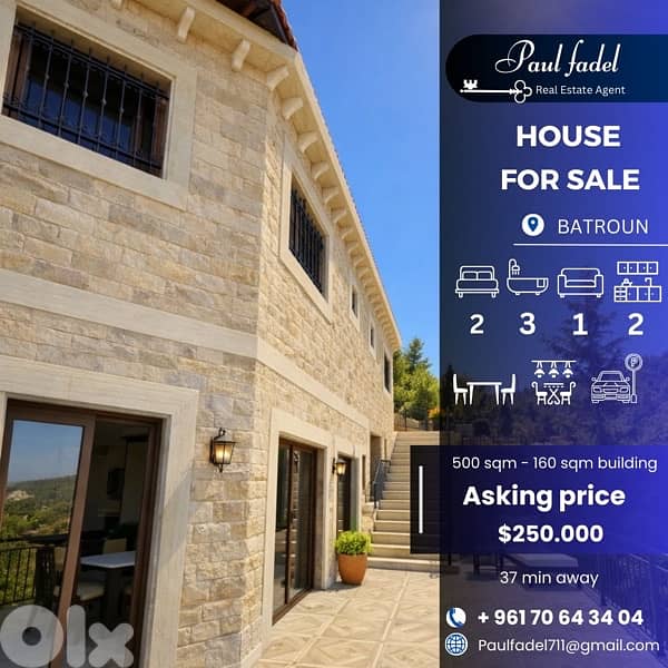 house for sale located batroun(  37 min away) 0