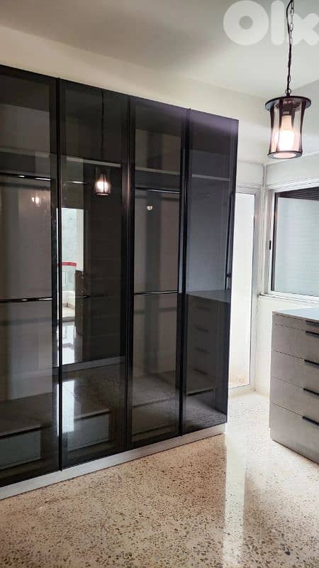 New Modern wardrobes with glass high quality 0