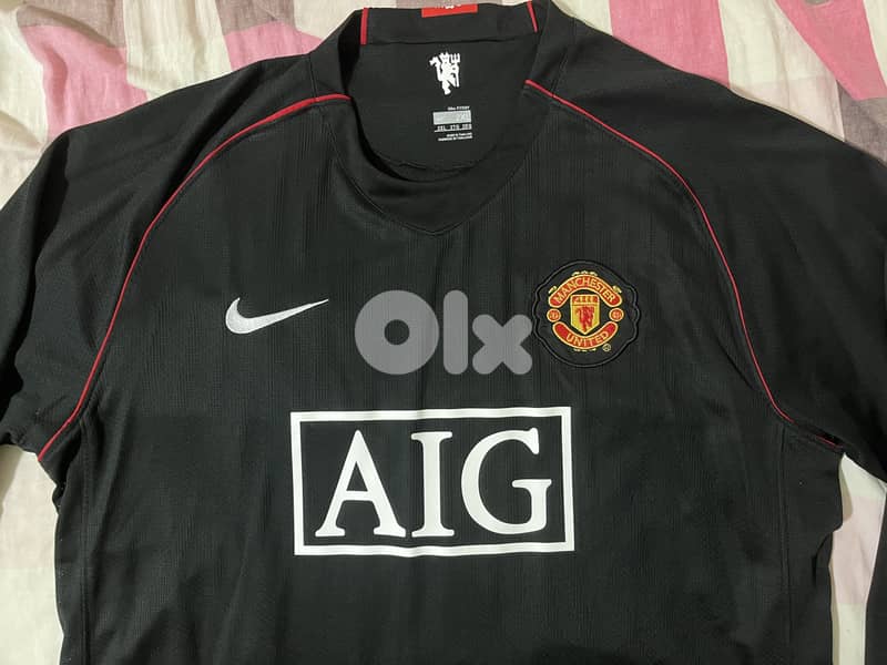 Manchester United third kit 2009 black long sleeve nike kit 2