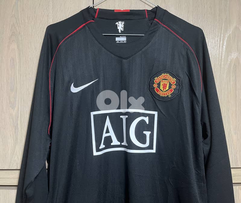 Manchester United third kit 2009 black long sleeve nike kit 13