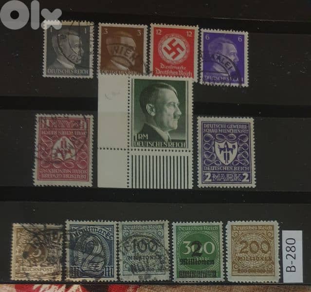 Germany Reich Nazi 12 stamps Lot # B-280 0