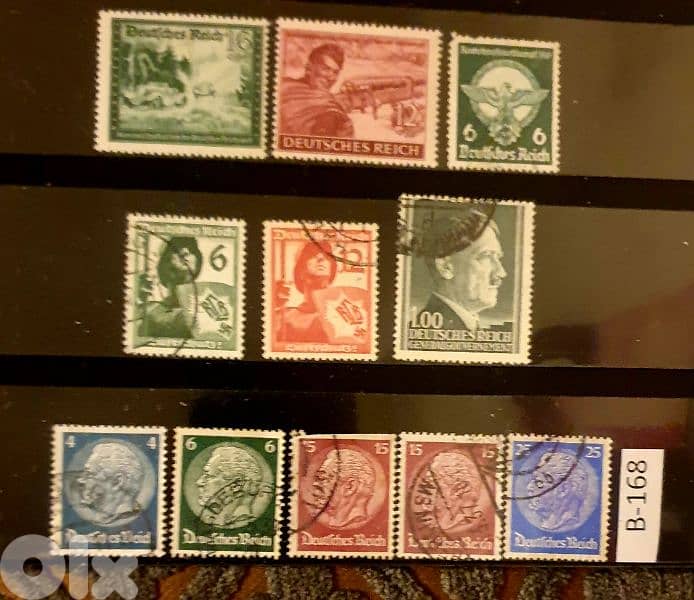 Germany Reich Nazi 11 stamps Lot # B-168 0