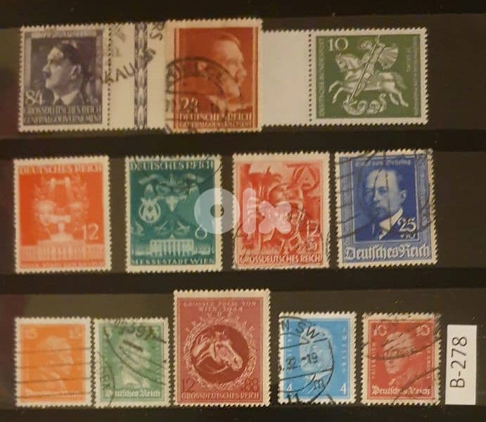 Germany Reich Nazi 12 stamps Lot # B-278 0