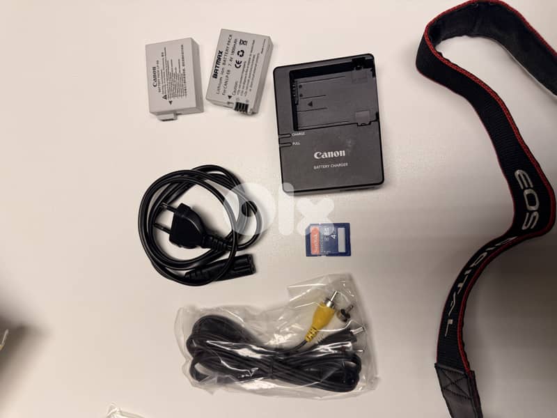 Canon 600D DSLR Kit + Box + 18-55 Lens + 2 Batteries + Bag – Excellent 9