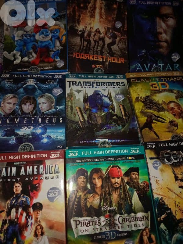 16 DVD 4k bluray 3D original+ 400 DVD aflam 0