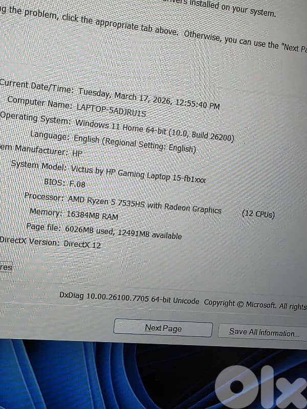 GAMING LAPTOP HP VICTUS RYZEN 5 753HS/ 16G RAM DDR5/ RTX 2050 6