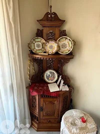 antique Antique French Corner Console – Hand Carved Wood