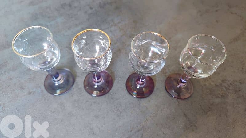vintage glass goblets 0