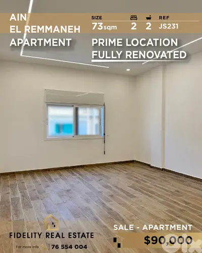 Apartment for sale in Ain El Remmaneh JS231 شقة  للبيع في عين الرمانة