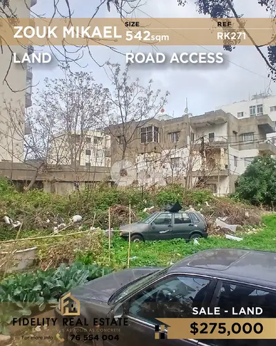Land for sale in Zouk Mikael RK271 أرض للبيع في زوق مكايل