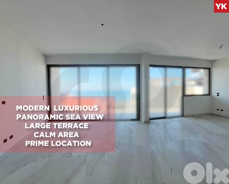 Panoramic Sea View , Large Terrace , Bsalim/بصاليم REF#YK134054 0