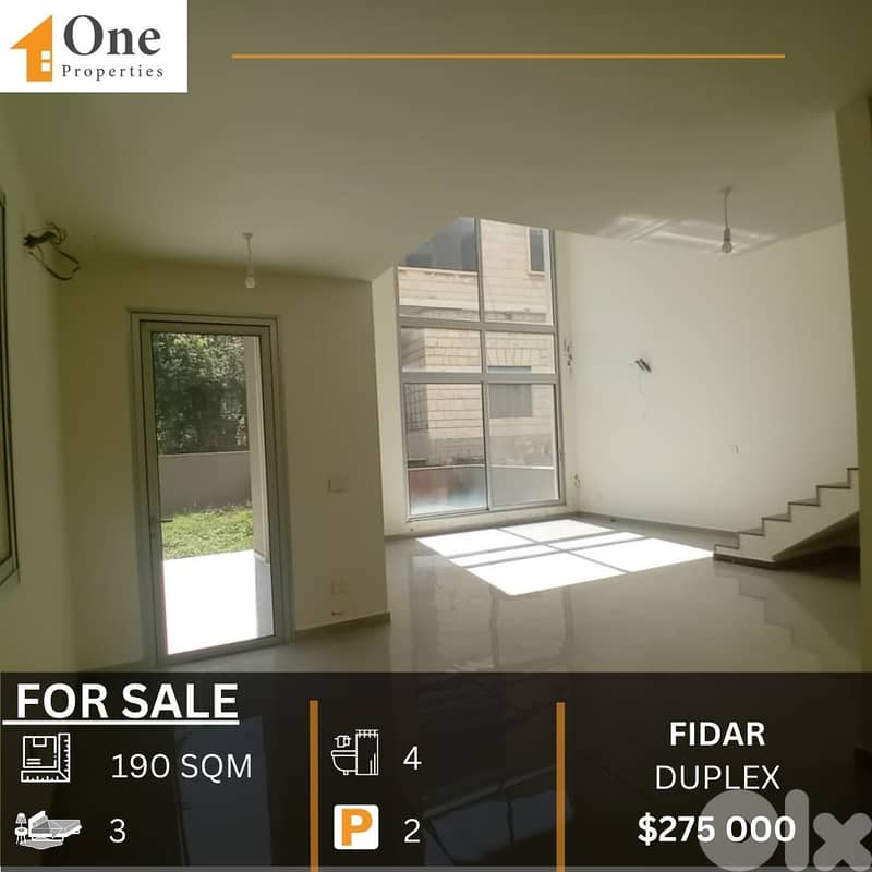 DUPLEX APARTMENT FOR SALE IN FIDAR JBEIL 0