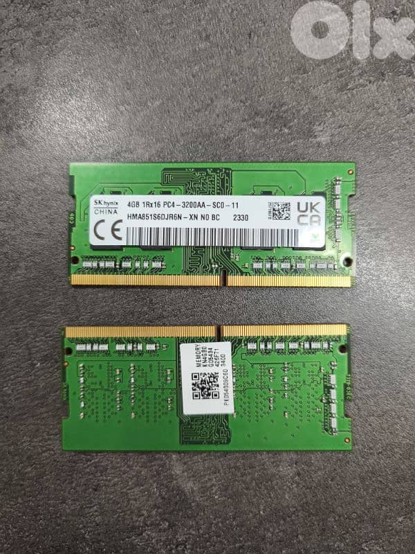 two laptop RAM for sale, 4GB each 0