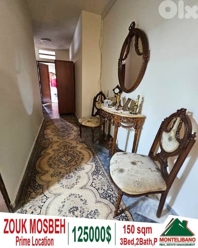 150 sqm Apartment For Sale in Zouk Mosbeh ذوق مصبح