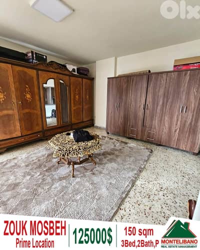 150 sqm Apartment For Sale in Zouk Mosbeh ذوق مصبح