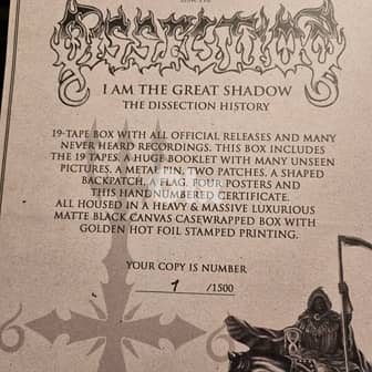 Dissection - I am the Great Shadow Boxset 2