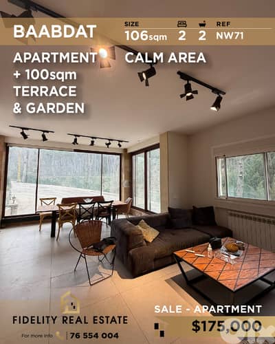 Apartment for sale in Baabdat NW71 شقة  للبيع في بعبدات