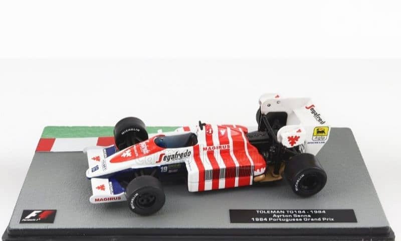 Ayrton Senna Toleman TG184 Portuguese GP 1984) diecast car model 1;43 2