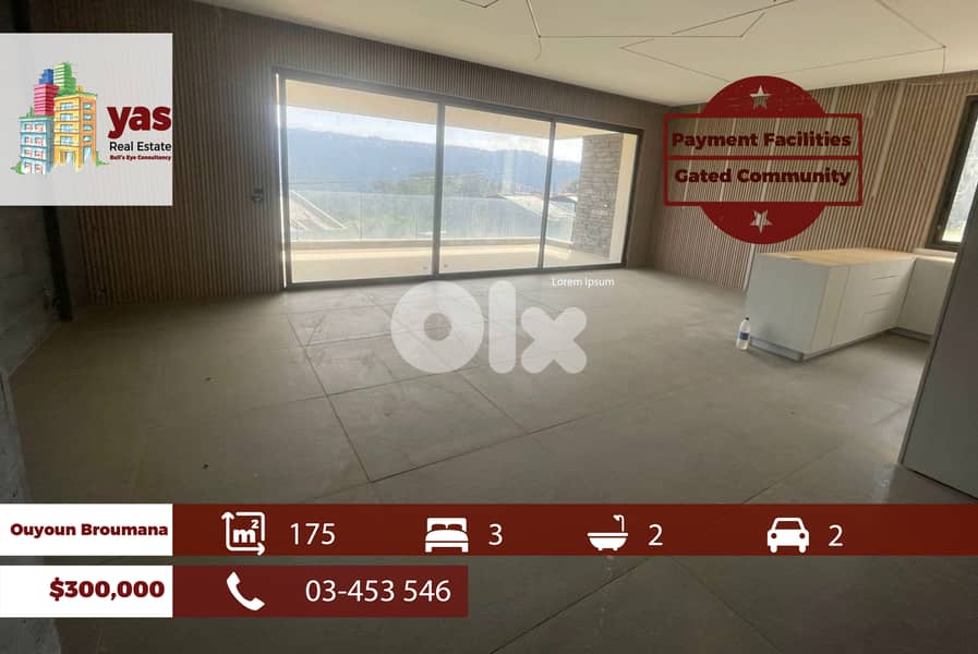 Ouyoun Broumana 175m2 | Gated Community | Brand New | TCH 0