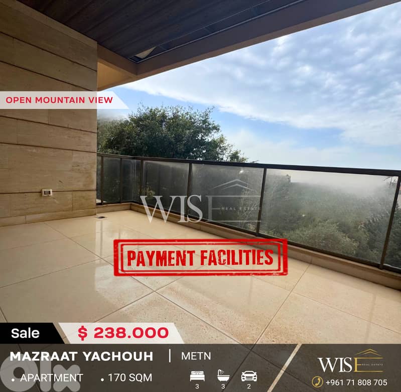 170 SQM Apartment for SALE in Mazraat Yachouh! 0