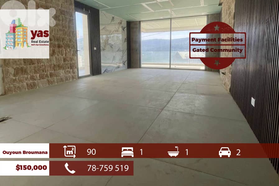 Ouyoun Broumana 90m2 | Under Construction | Mountian View | Catch |TCH 0