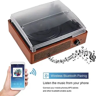 Vinyl Turntable Vintage (Wood)
