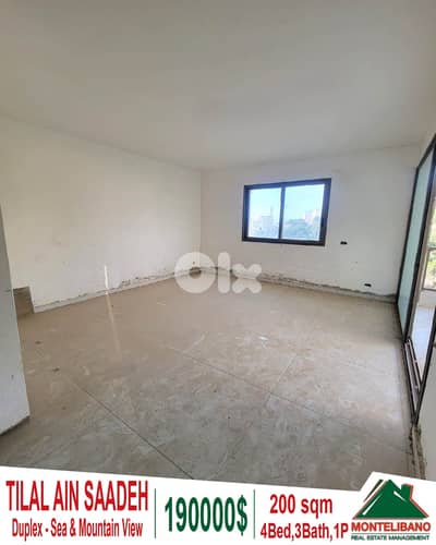 200 sqm Duplex For Sale in Tilal Ain Saadeh تلال عين سعادة
