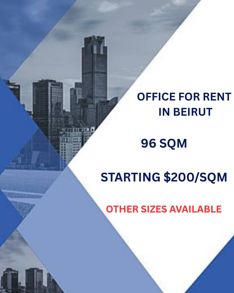 RAO26-4860 Office 96 sqm for Rent in Beirut 0
