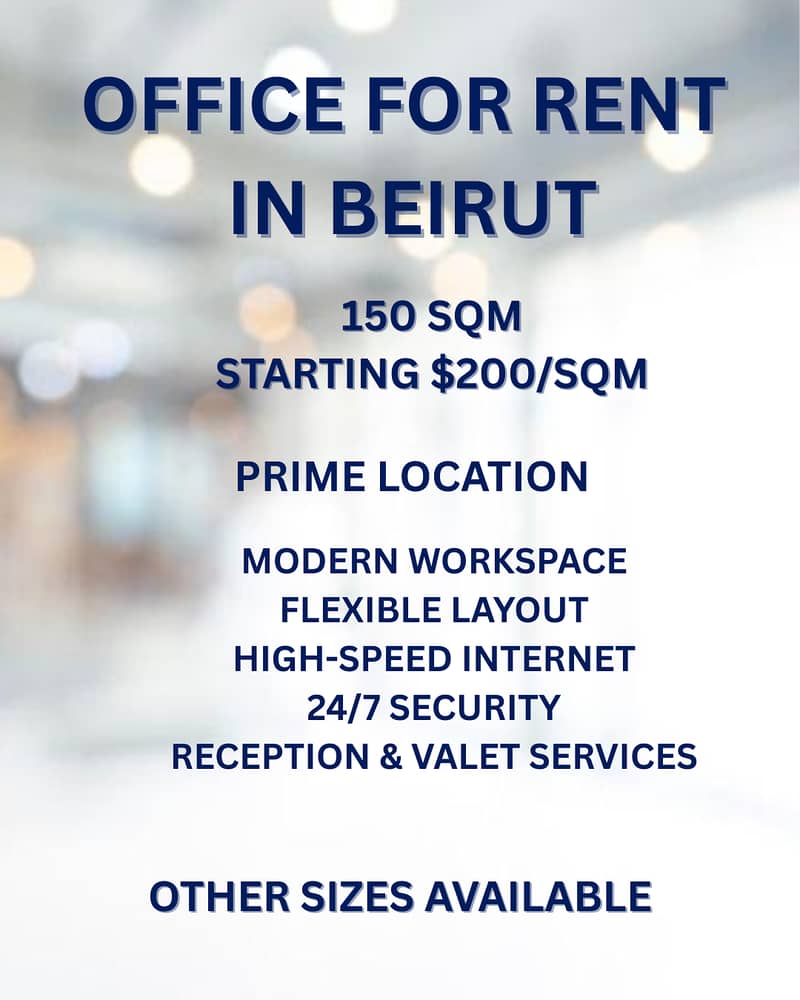 RAO26-4862 Office 150 sqm for Rent in Sin El Fil, Beirut 0