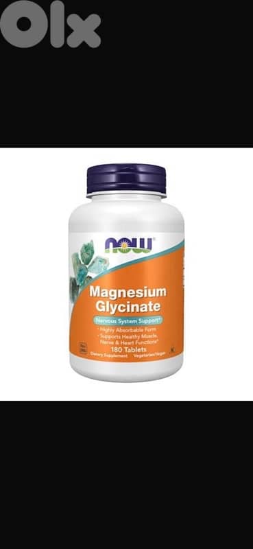 NOW magnesium glycinate 180tablets 0