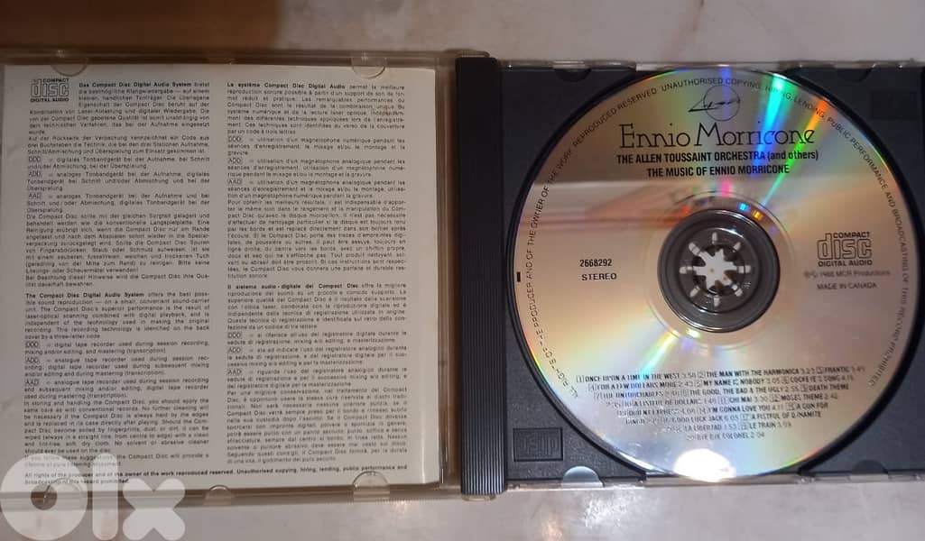 Ennio Morricone – The Music Of Ennio Morricone	 CD, Compilation 1