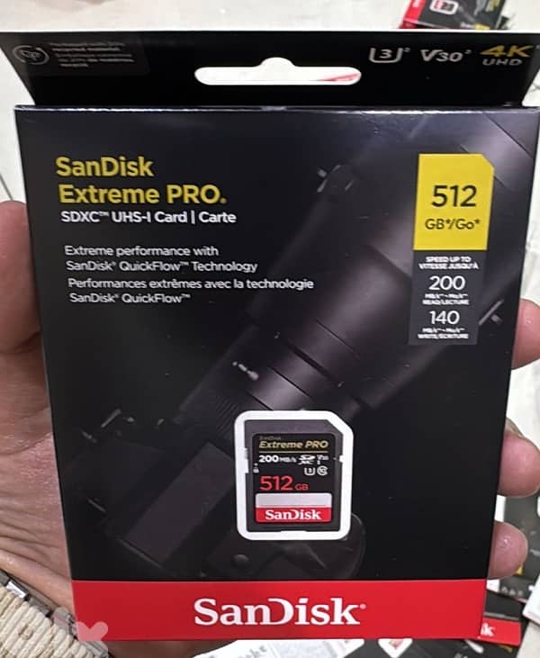 Sandisk extreme pro sdxc uhs-I card 512gb 200mg/s 0