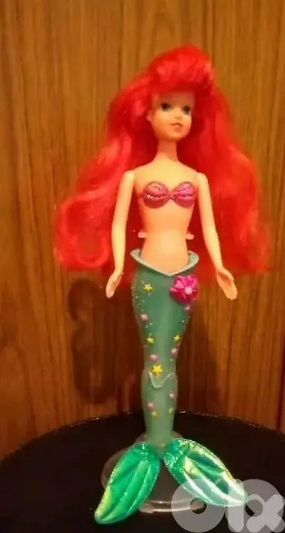 ARIEL THE LITTLE MERMAID Simba still good doll flexi plastic tail=22$