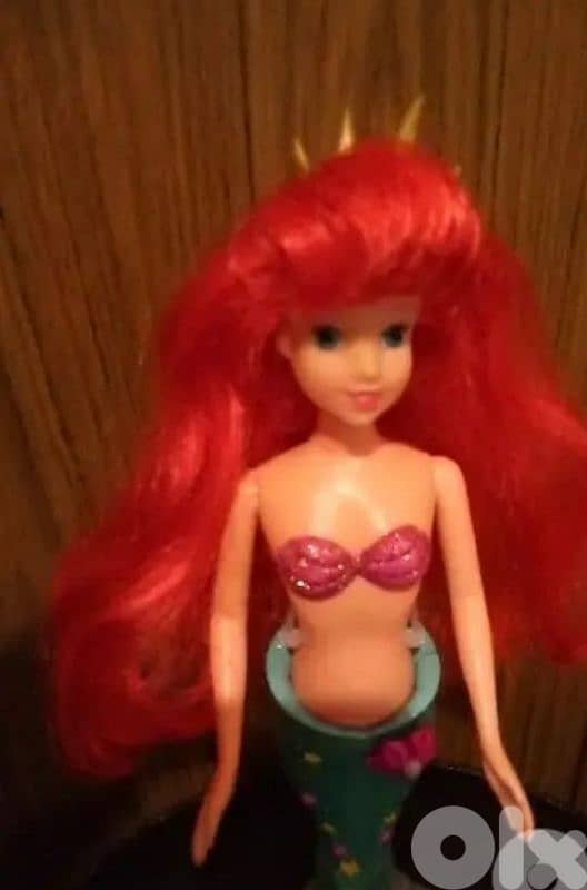 ARIEL THE LITTLE MERMAID Simba still good doll flexi plastic tail=22$ 5