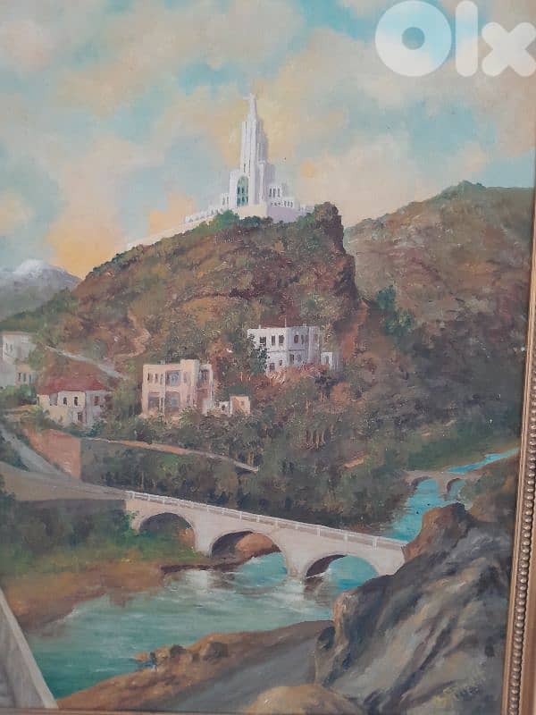 Rare Nahr kalb landmark by Russian Orientalist George Aleef 0