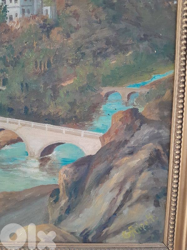 Rare Nahr kalb landmark by Russian Orientalist George Aleef 4