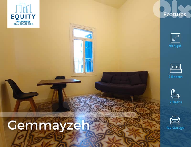 Furnished 90 SQM Apartment For Rent In Gemmayzeh Achrafieh #AA24687 0