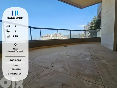 apartment for sale in Mazraat Yachouh, Metn