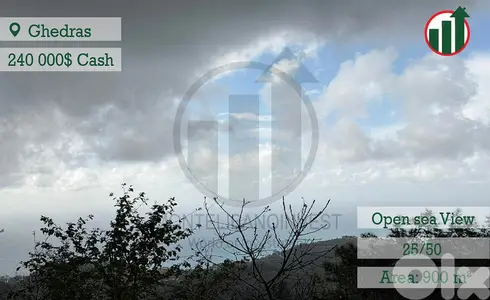 Land for sale in Ghedras with Open sea View !!!