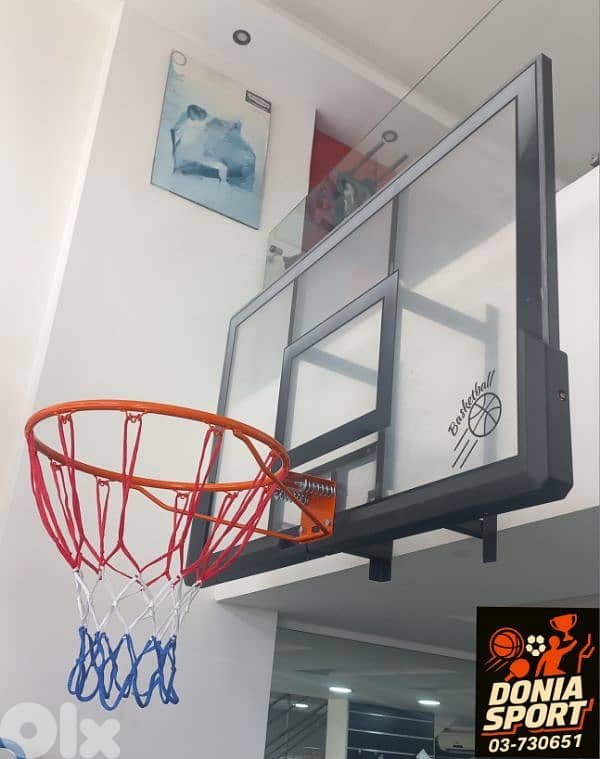 only 100$ basketball hoop mounted (Backboard 120x80cm) 0
