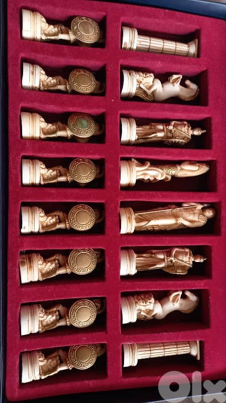 Hand Painted greek chess board and statues Negotiable 0