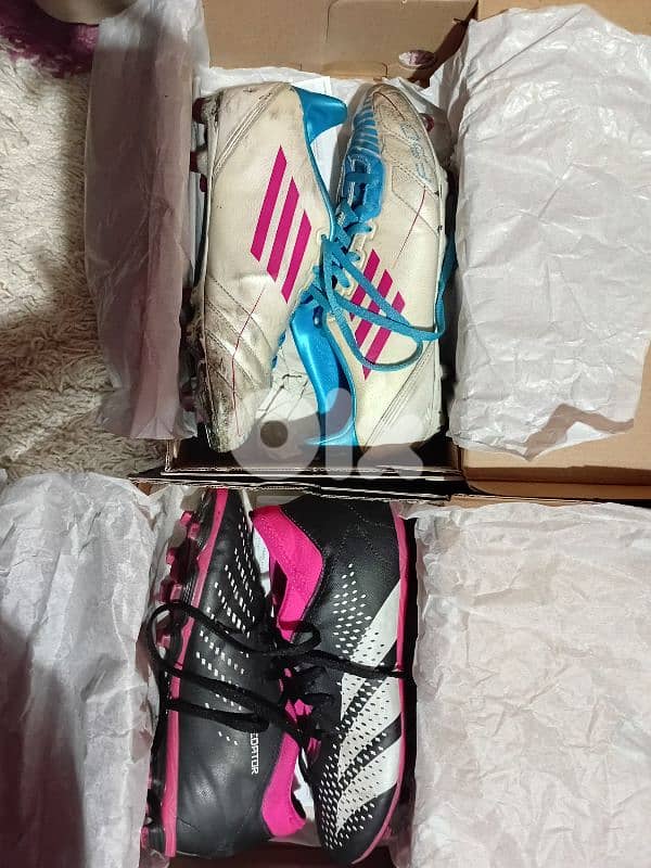 2 football cleats- football shoes offer, both for 45$ 0