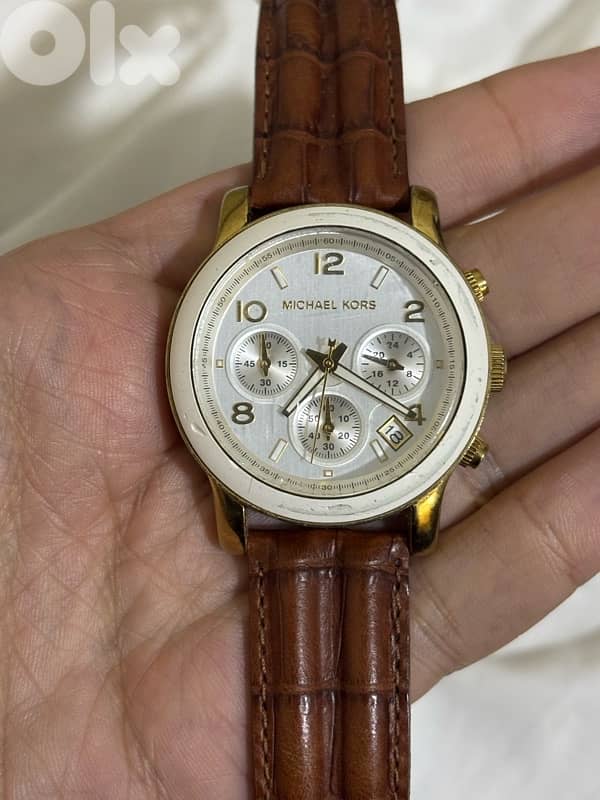 Michael Kors Chronograph - Brown leather strap - Working 0