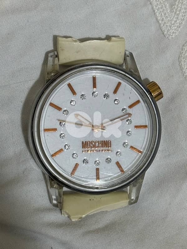 Vintage Moschino Cheap and Chic•Transparent Jelly Case•Crystal Dial 0