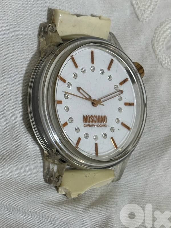 Vintage Moschino Cheap and Chic•Transparent Jelly Case•Crystal Dial 1